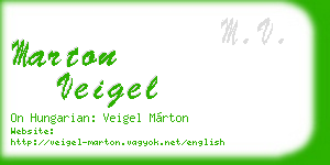 marton veigel business card